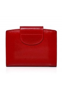 Portfel damski mały skórzany czerwony BW32 - 