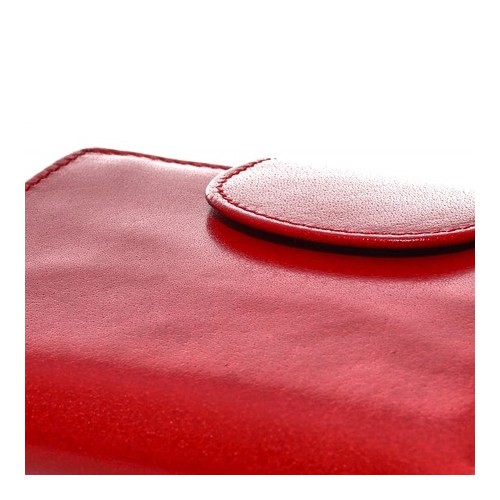 Portfel damski mały skórzany czerwony BW32 - 