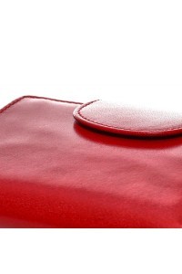 Portfel damski mały skórzany czerwony BW32 - 