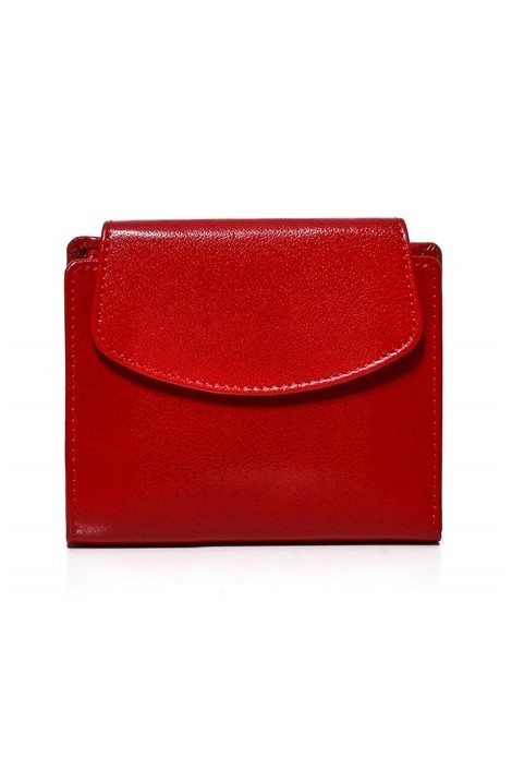 Mały portfel damski czerwony skórzany BW31 - 