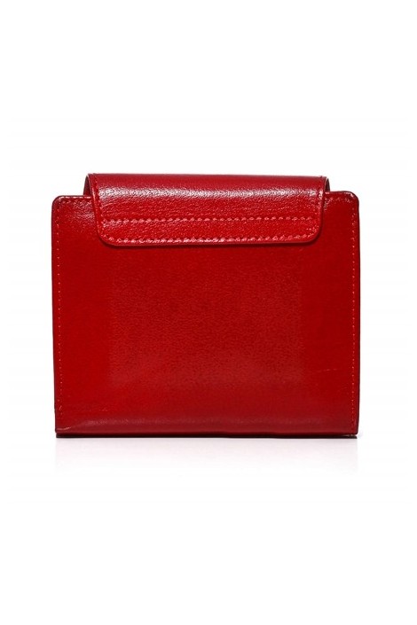 Mały portfel damski czerwony skórzany BW31 - 