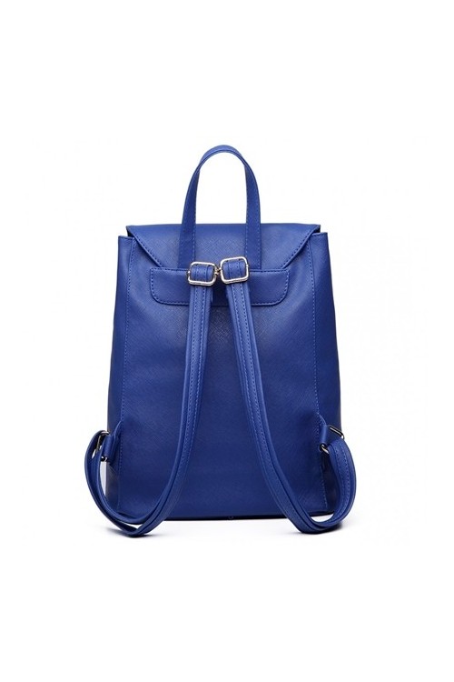 Plecak skórzany damski kobaltowy Aurora -