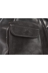 Plecak vintage skórzany damski czarny BV20 - 