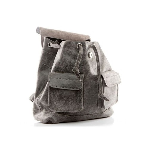 Plecak vintage skórzany damski szary BV20 - 