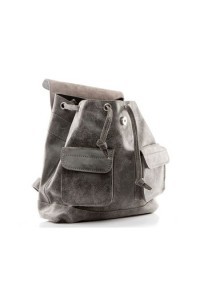 Plecak vintage skórzany damski szary BV20 - 