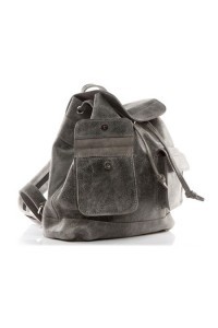 Plecak vintage skórzany damski szary BV20 - 