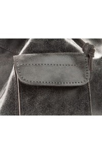 Plecak vintage skórzany damski szary BV20 - 