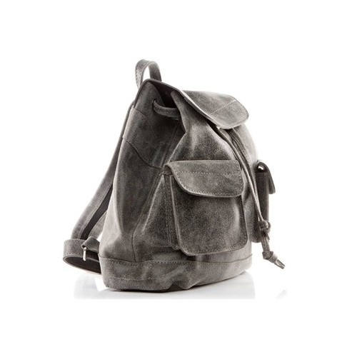 Plecak vintage skórzany damski szary BV20 - 