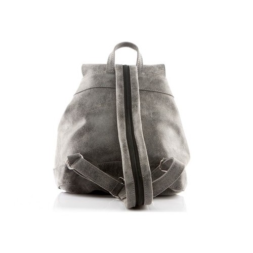 Plecak vintage skórzany damski szary BV20 - 