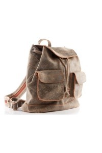 Plecak vintage skórzany damski beżowy BV20 - 