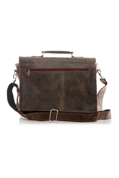 Skórzana torba na ramię Vintage beżowa BV35 -