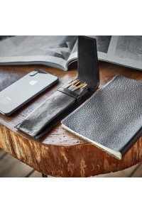 Etui skórzane na długopisy czarne BD23 - 