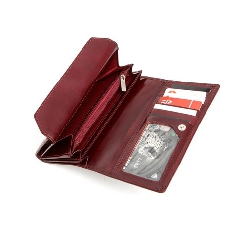 Portfel damski skórzany burgund MID BW55 - 