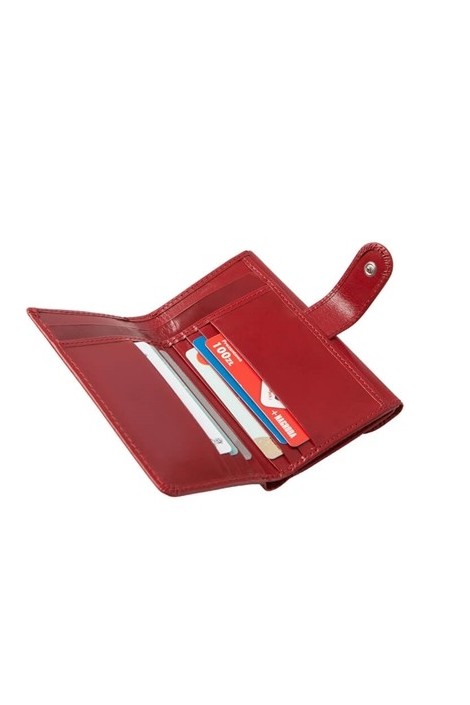 Czerwony portfel portmonetka damska BW45 - 