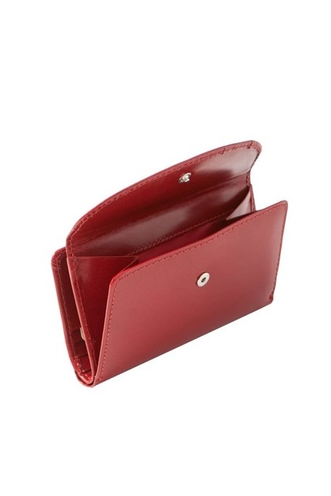 Czerwony portfel portmonetka damska BW45 - 