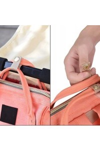 Plecak dla mamy w paski szary DIAPER KN61 - 