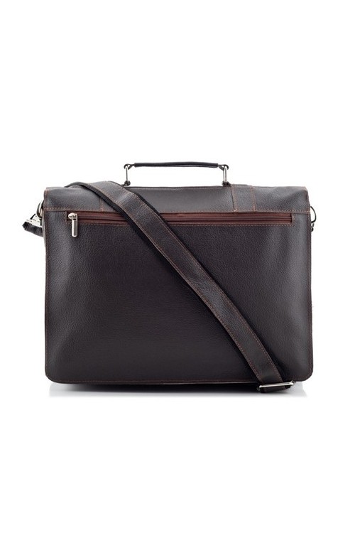 Torba do pracy skórzana męska brązowa BVL45 -