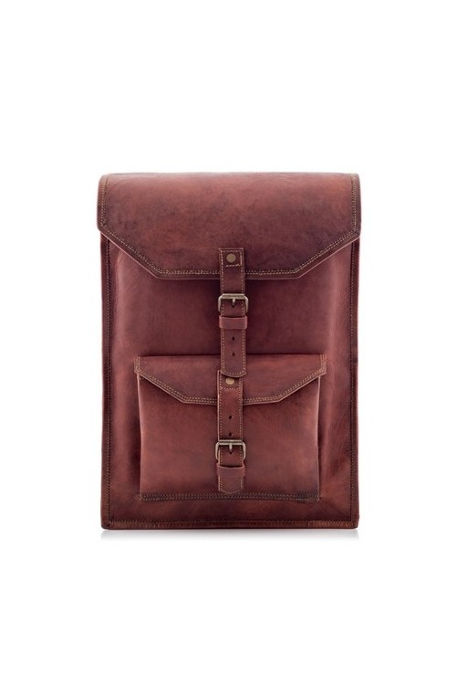 Plecak ze skóry vintage brąz Outlander BT06 -