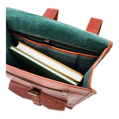 Plecak ze skóry vintage brąz Outlander BT06 -  Plecak ze skóry vintage brąz Outlander BT06 -
