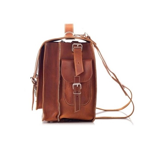 Plecak torba 2w1 skórzany vintage brąz BR91 - 