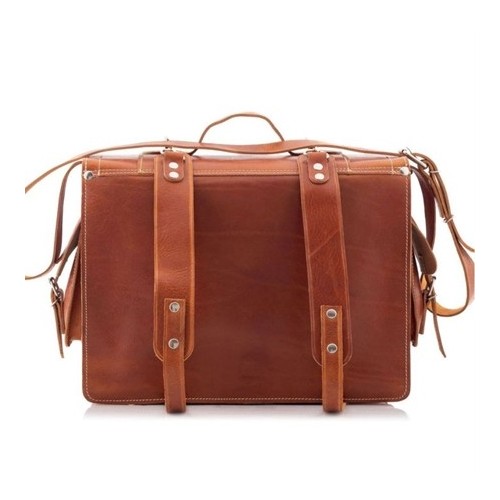 Plecak torba 2w1 skórzany vintage brąz BR91 - 