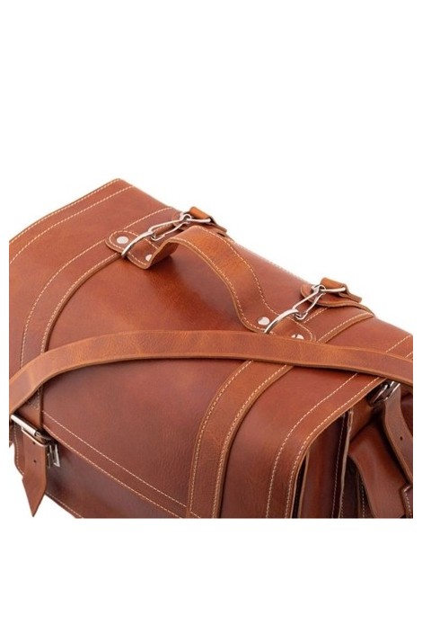 Plecak torba 2w1 skórzany vintage brąz BR91 - 