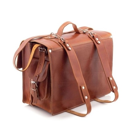 Plecak torba 2w1 skórzany vintage brąz BR91 - 