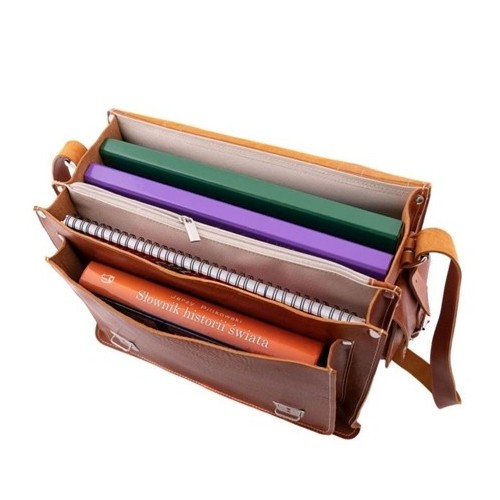 Plecak torba 2w1 skórzany vintage brąz BR91 - 