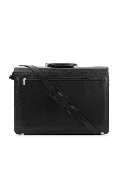 Teczka skórzana neseser czarny na ramię BN93 - 