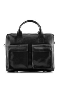 Torba na laptopa skórzana 15" czarna BVL82 - 
