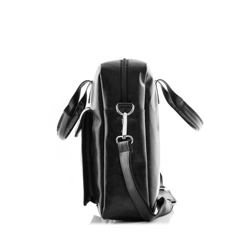 Torba na laptopa skórzana 15" czarna BVL82 - 