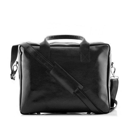 Torba na laptopa skórzana 15" czarna BVL82 - 
