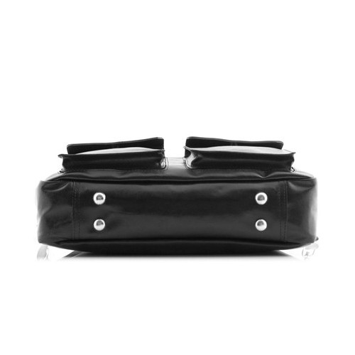 Torba na laptopa skórzana 15" czarna BVL82 - 