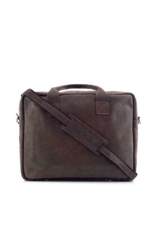 Brązowa torba do pracy skóra naturalna BV82 -