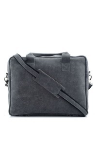 Teczka na laptopa 15,6" ze skóry szara BV82 -  Teczka na laptopa 15,6" ze skóry szara BV82 -
