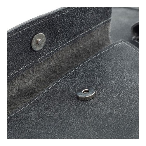 Teczka na laptopa 15,6" ze skóry szara BV82 -  Teczka na laptopa 15,6" ze skóry szara BV82 -