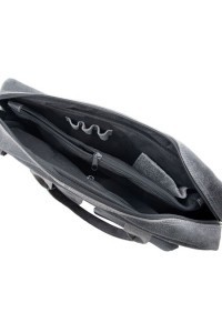 Teczka na laptopa 15,6" ze skóry szara BV82 -  Teczka na laptopa 15,6" ze skóry szara BV82 -