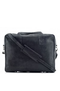 Czarna teczka na laptopa 15,6" skórzana BV82 - 