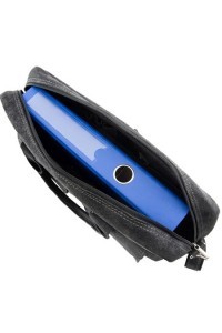 Czarna teczka na laptopa 15,6" skórzana BV82 - 