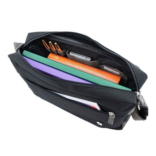 Torba miejska do PRACY SKÓRZANA szara BV17 - 