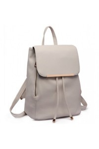 Szary plecak skórzany damski Aurora -  Szary plecak skórzany damski Aurora -