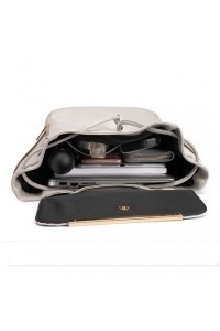 Szary plecak skórzany damski Aurora -  Szary plecak skórzany damski Aurora -