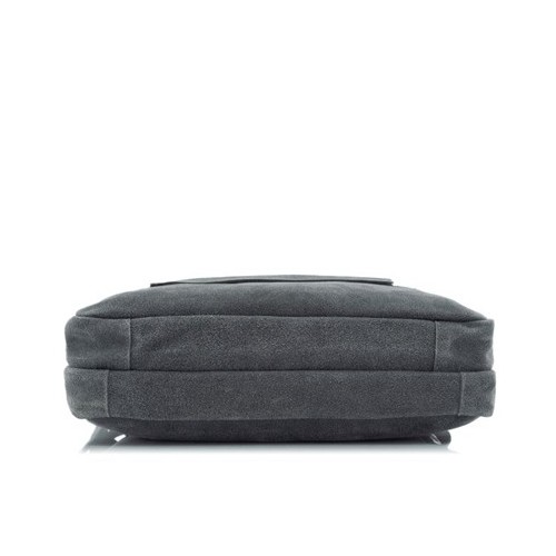 Szara torba na laptopa 15,6" skórzana BV80 - 
