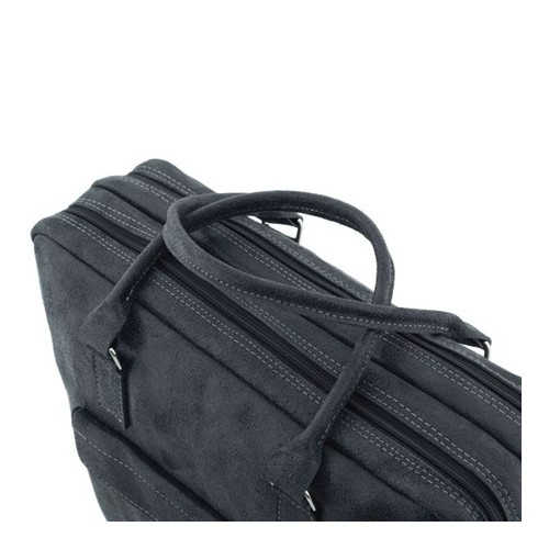 Czarna torba na laptopa 15,6" skórzana BV80 - 