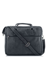 Czarna torba na laptopa 15,6" skórzana BV80 - 