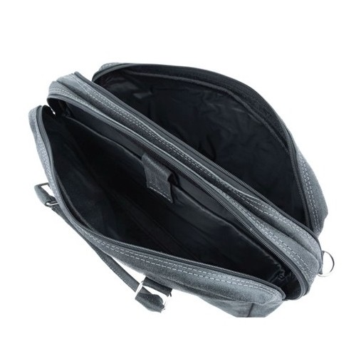 Czarna torba na laptopa 15,6" skórzana BV80 - 