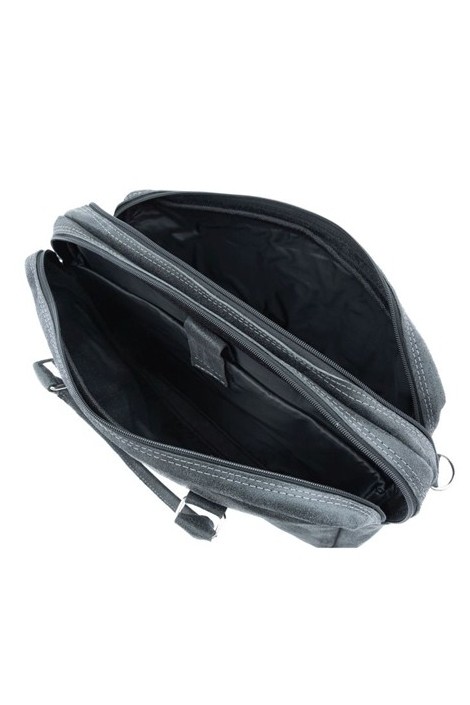 Czarna torba na laptopa 15,6" skórzana BV80 - 