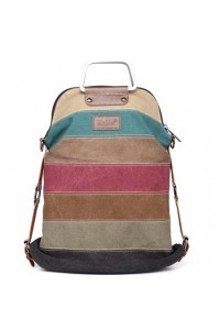 Plecak płócienny vintage torebka 2w1 Rainbow - 