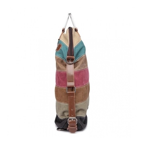 Plecak płócienny vintage torebka 2w1 Rainbow - 
