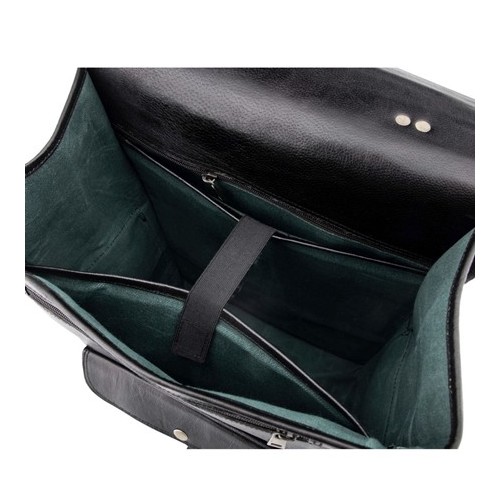 Skórzany plecak męski czarny Outlander BT09 -  Skórzany plecak męski czarny Outlander BT09 -